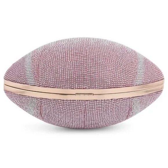 JOSEPH D'AREZZO Crystal Football Bag Rhinestone Crossbody Clutch NWT - Picture 4 of 7